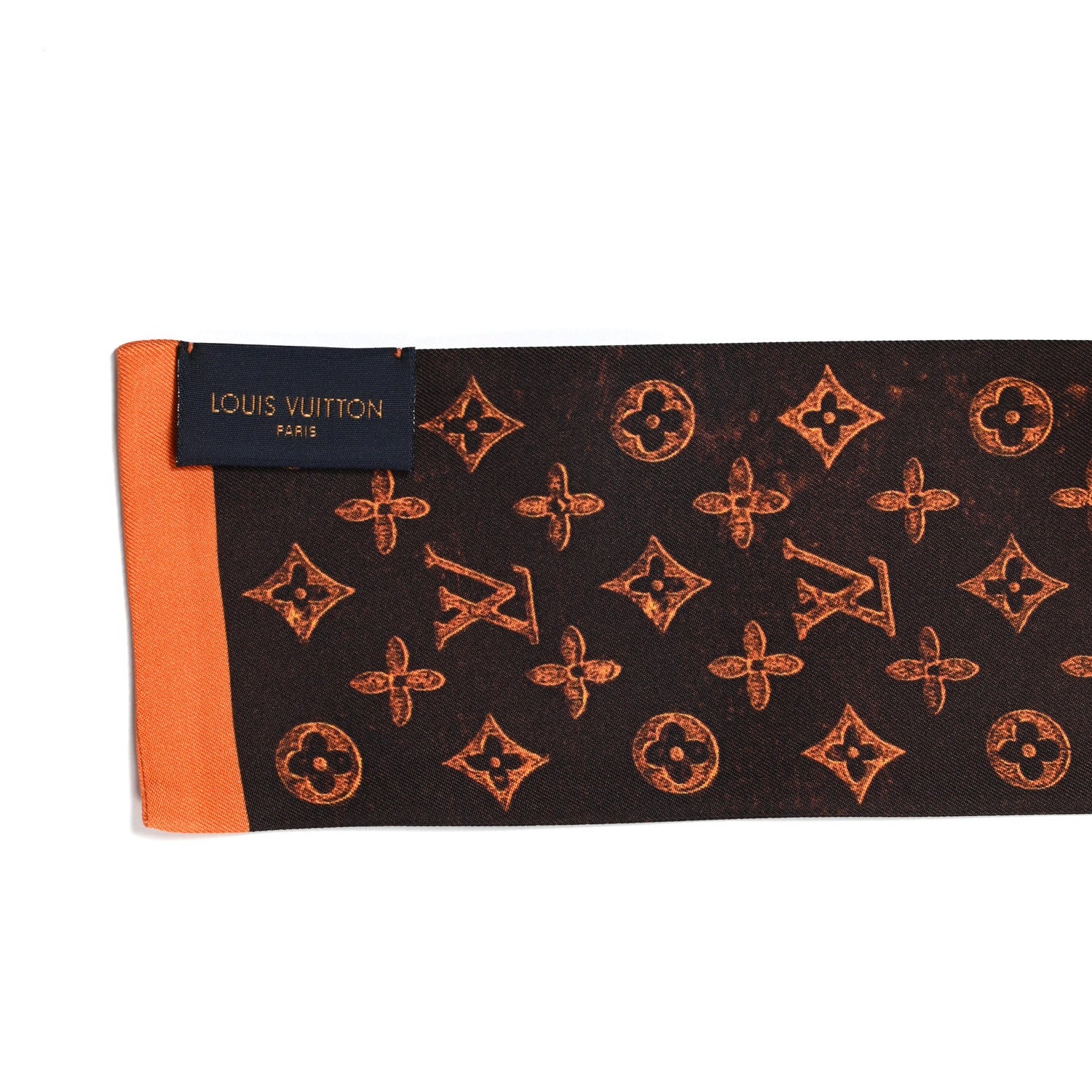Louis Vuitton Silk Catogram Classic Bandeau Marron 3 of 3