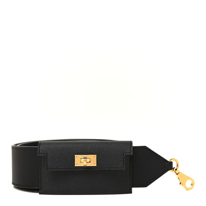 Hermes Swift Epsom Pocket Kelly Shoulder Strap Black 1 of 4