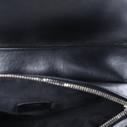 Christian Dior Calfskin Perforated Oblique Galaxy Mens Saddle Bag  Black 4 of 7
