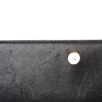Saint Laurent Lambskin Diamond Quilted Monogram Angie Chain Bag Black 11 of 17