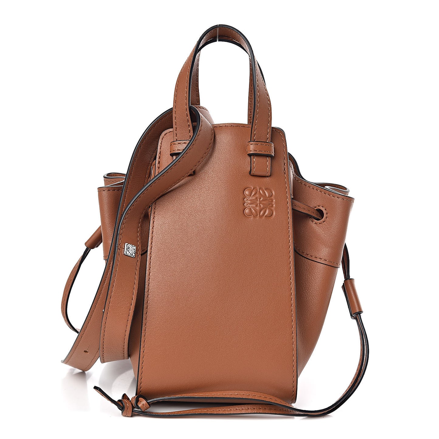 Calfskin Mini Hammock Shoulder Bag Tan