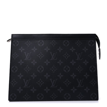 Louis Vuitton Monogram Eclipse Pochette Voyage MM Black 1 of 8