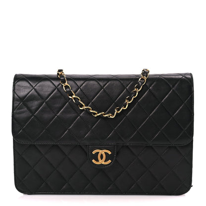 Chanel Lambskin Quilted Medium Single Flap Black 1 of 9