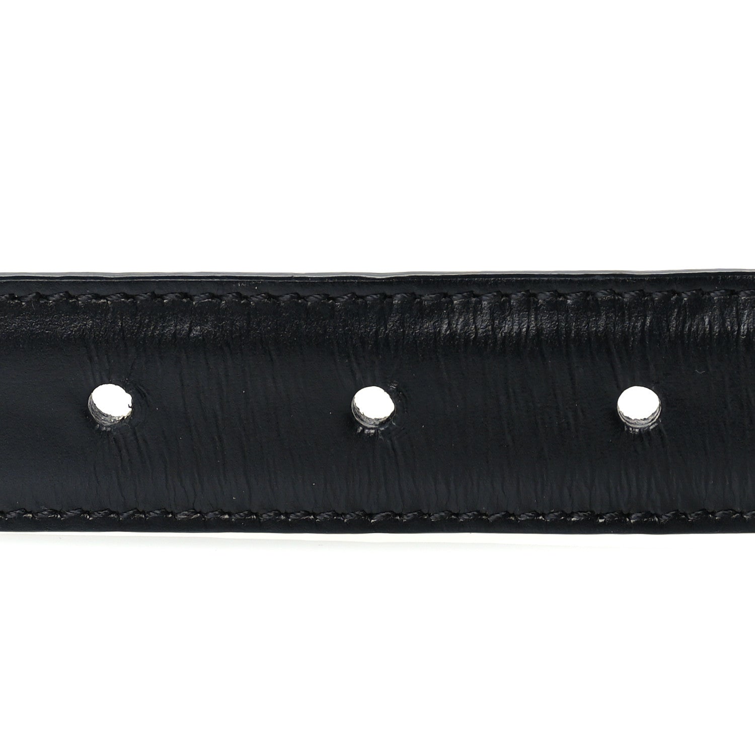 Celine Box Calfskin Small 25mm Triomphe Belt 75 30 Black 3 of 4