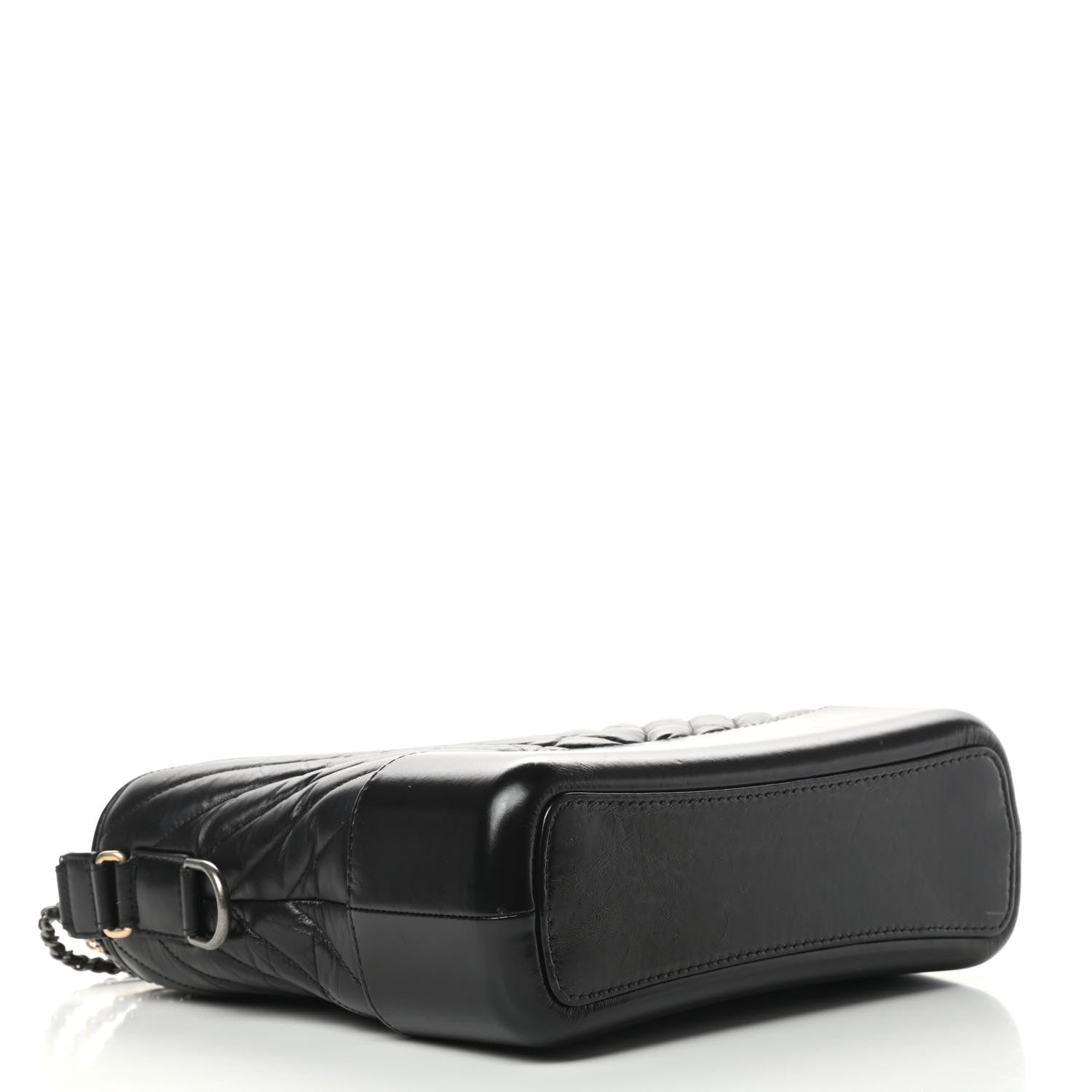 Chanel Aged Calfskin Chevron Quilted Medium Gabrielle Hobo Black 4 of 15