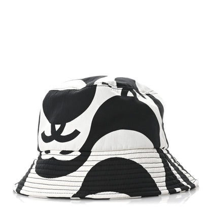 Chanel Cotton CC Bucket Hat Black White 1 of 7