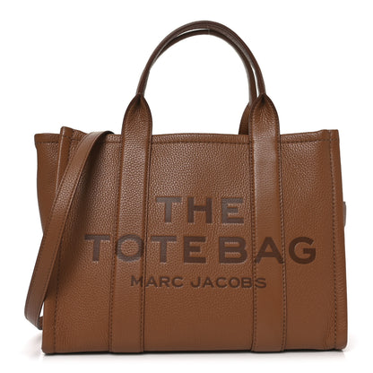 Marc Jacobs Grained Calfskin Medium The Tote Bag Argan Oil 1 of 10
