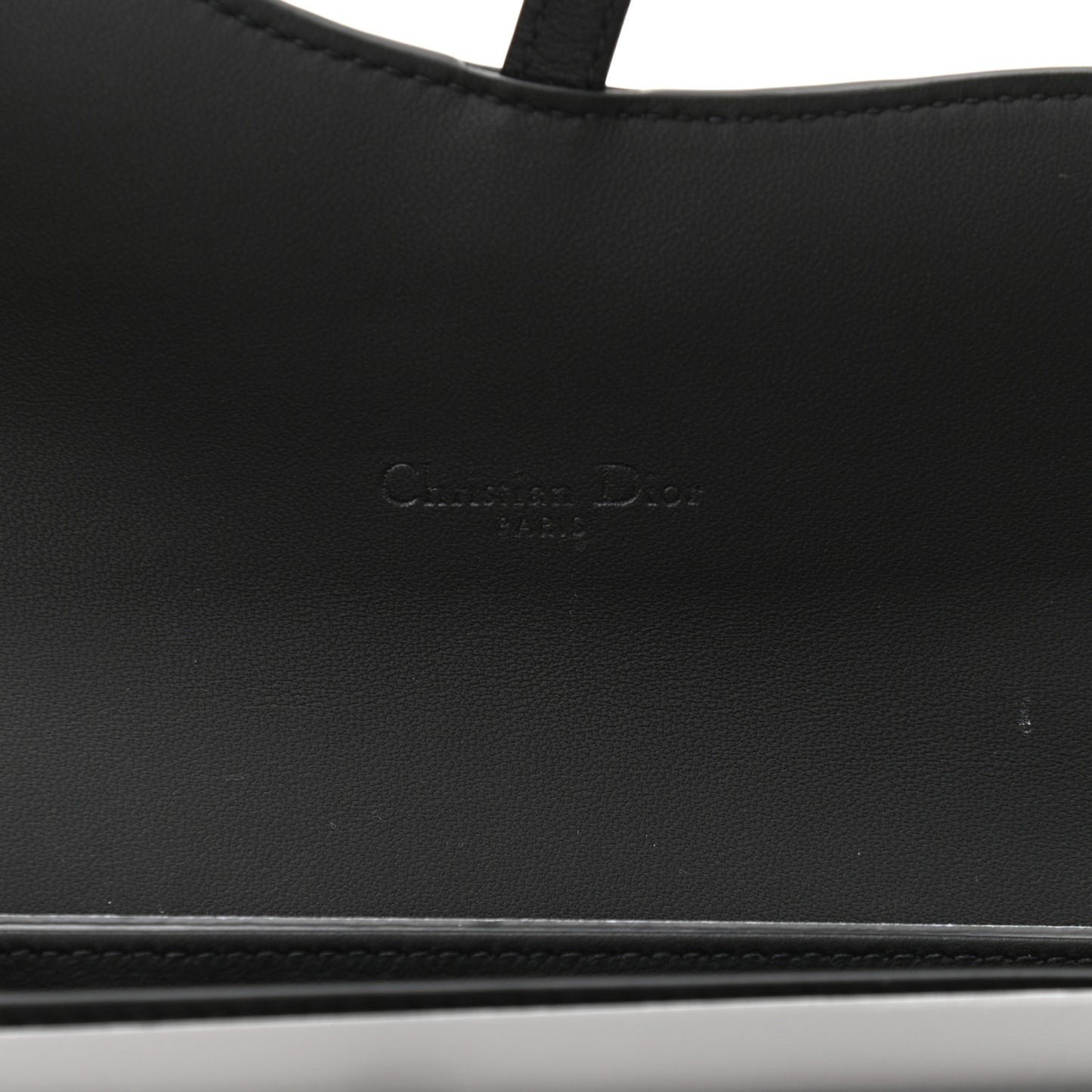 Ultra Matte Calfskin Saddle Chain Wallet Pouch Black