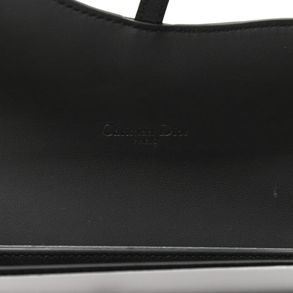 Christian Dior Ultra Matte Calfskin Saddle Chain Wallet Pouch Black 7 of 13