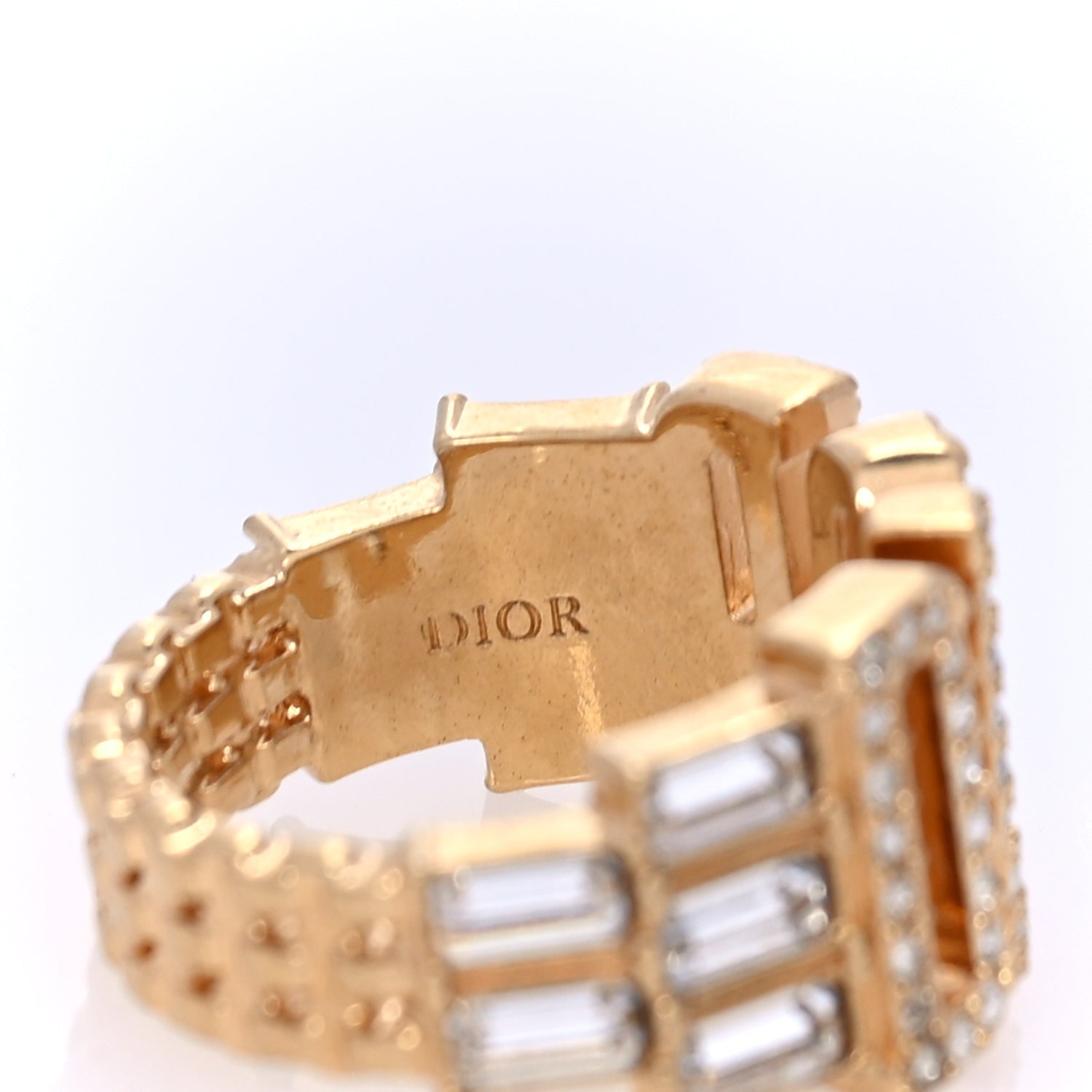 Christian Dior Metal Crystal DIO(R)EVOLUTION Ring S Gold 3 of 4