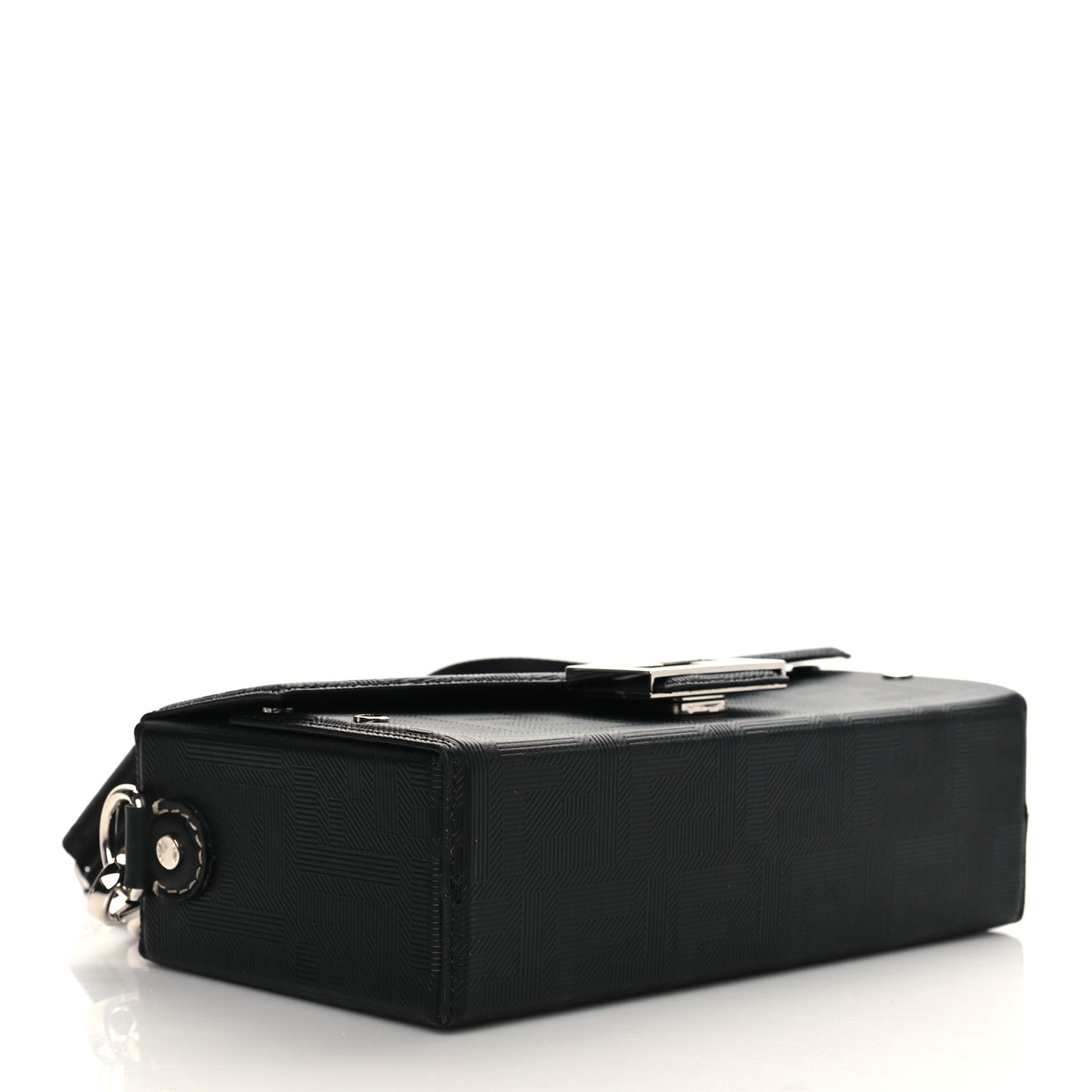 Vitello King FF Lines Embossed Baguette Soft Trunk Black