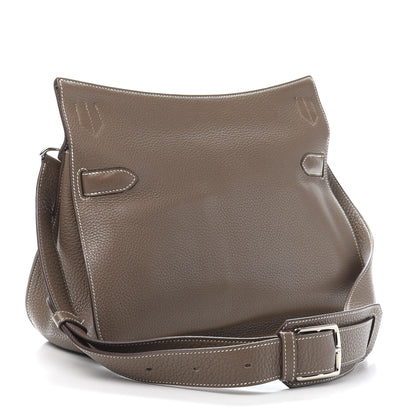 Hermes Taurillon Clemence Jypsiere 34 Etoupe 3 of 13