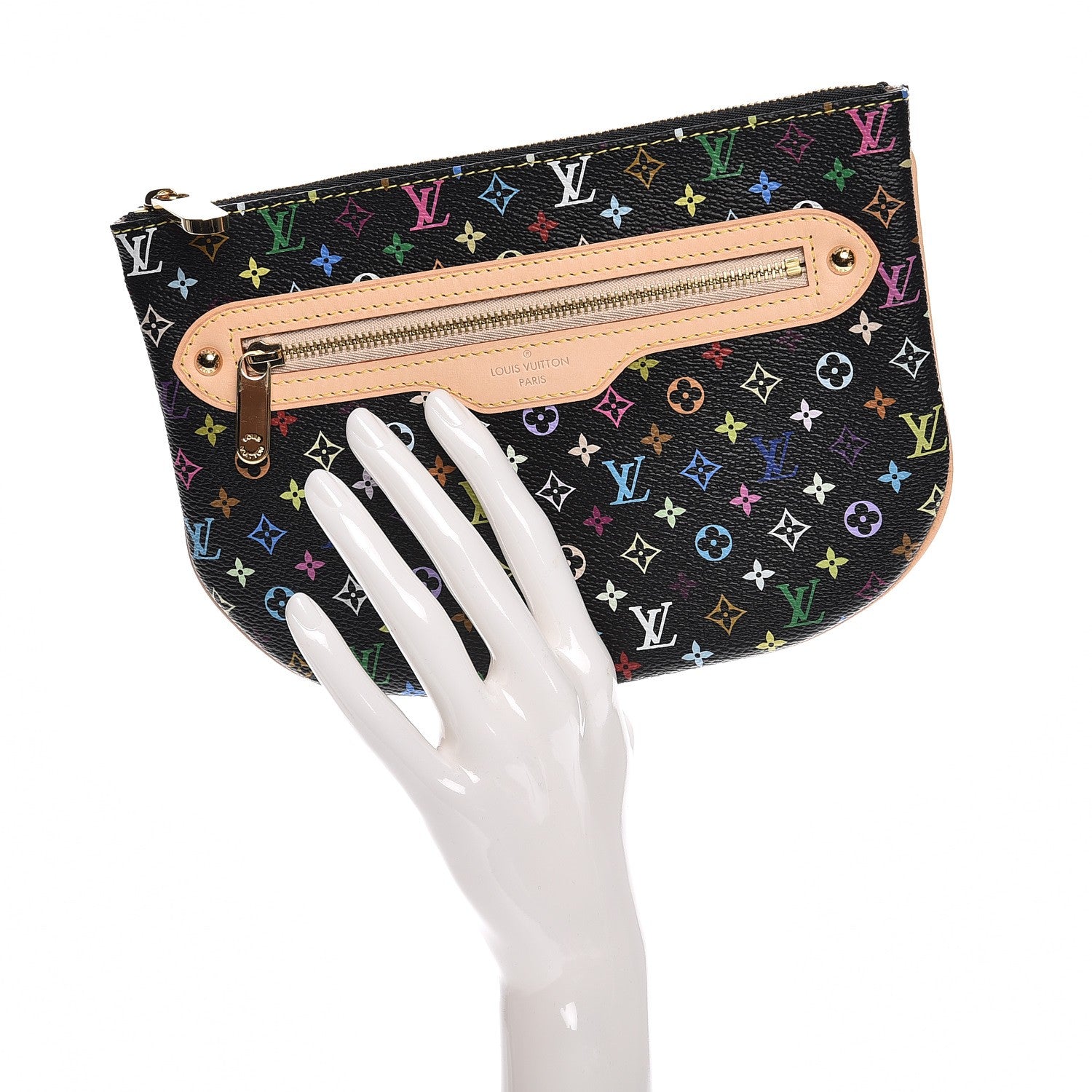 Louis Vuitton Monogram Multicolor Pochette Plate GM Black 2 of 6