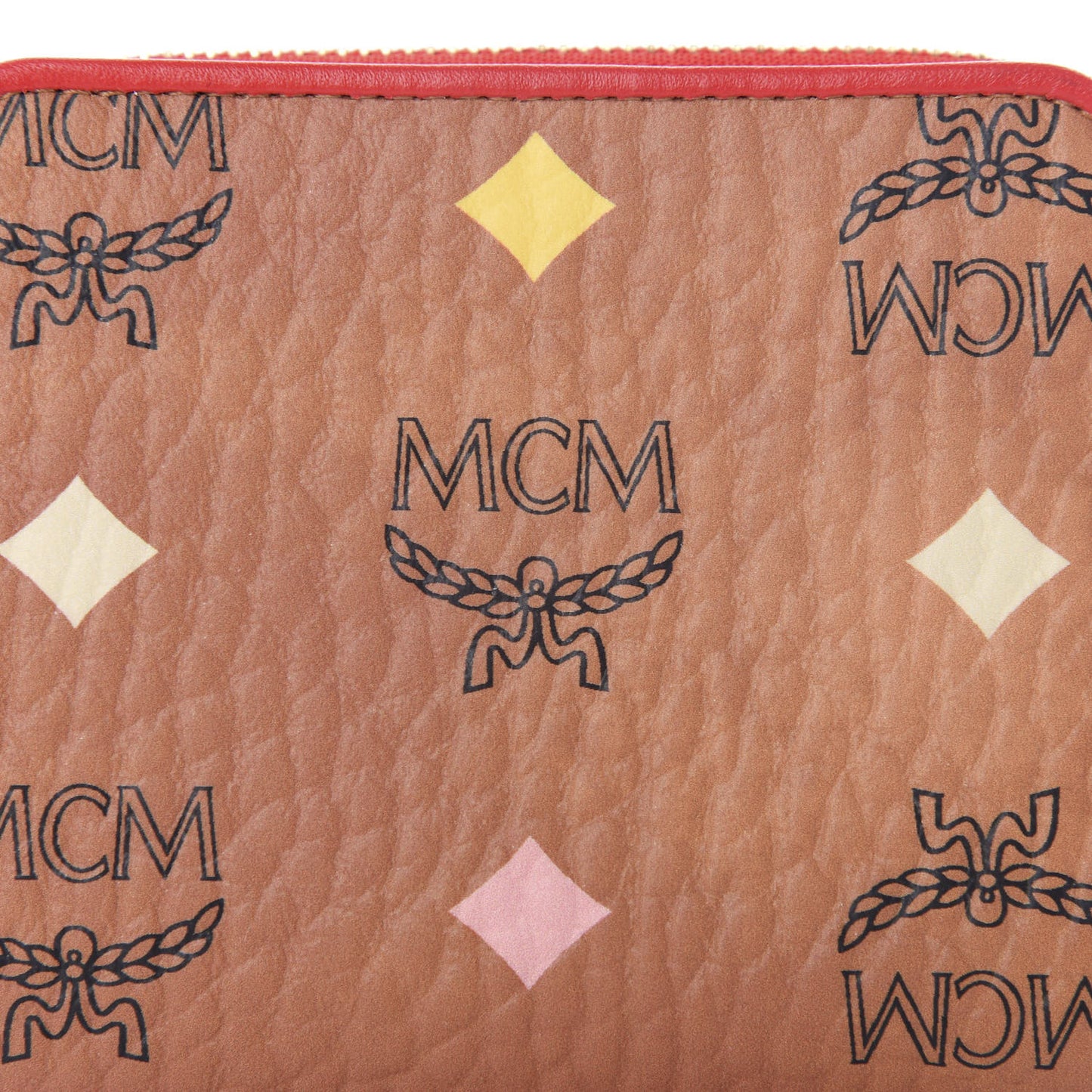 Skyoptic Visetos Mini Zip Around Wallet Cognac