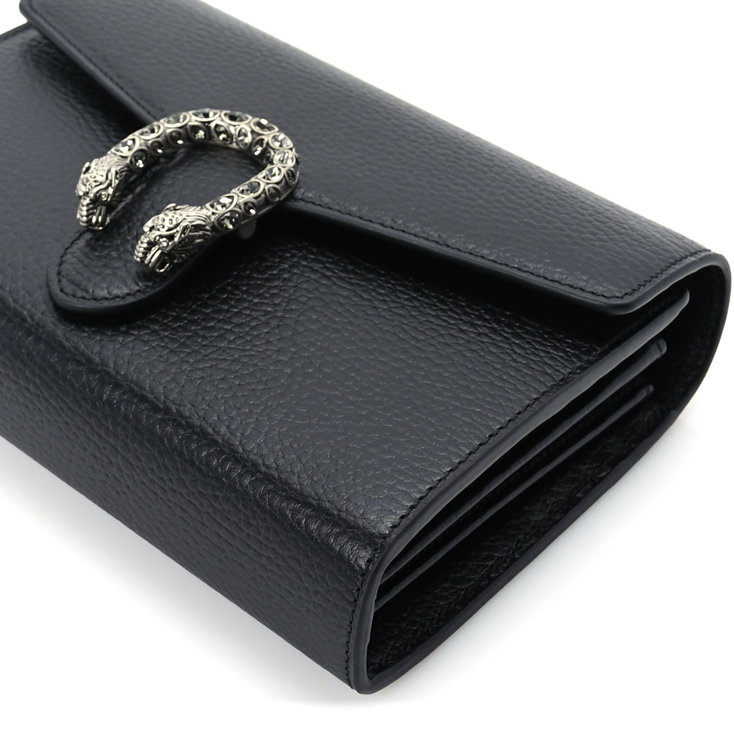 Gucci Calfskin Mini Dionysus Chain Wallet Black 8 of 8