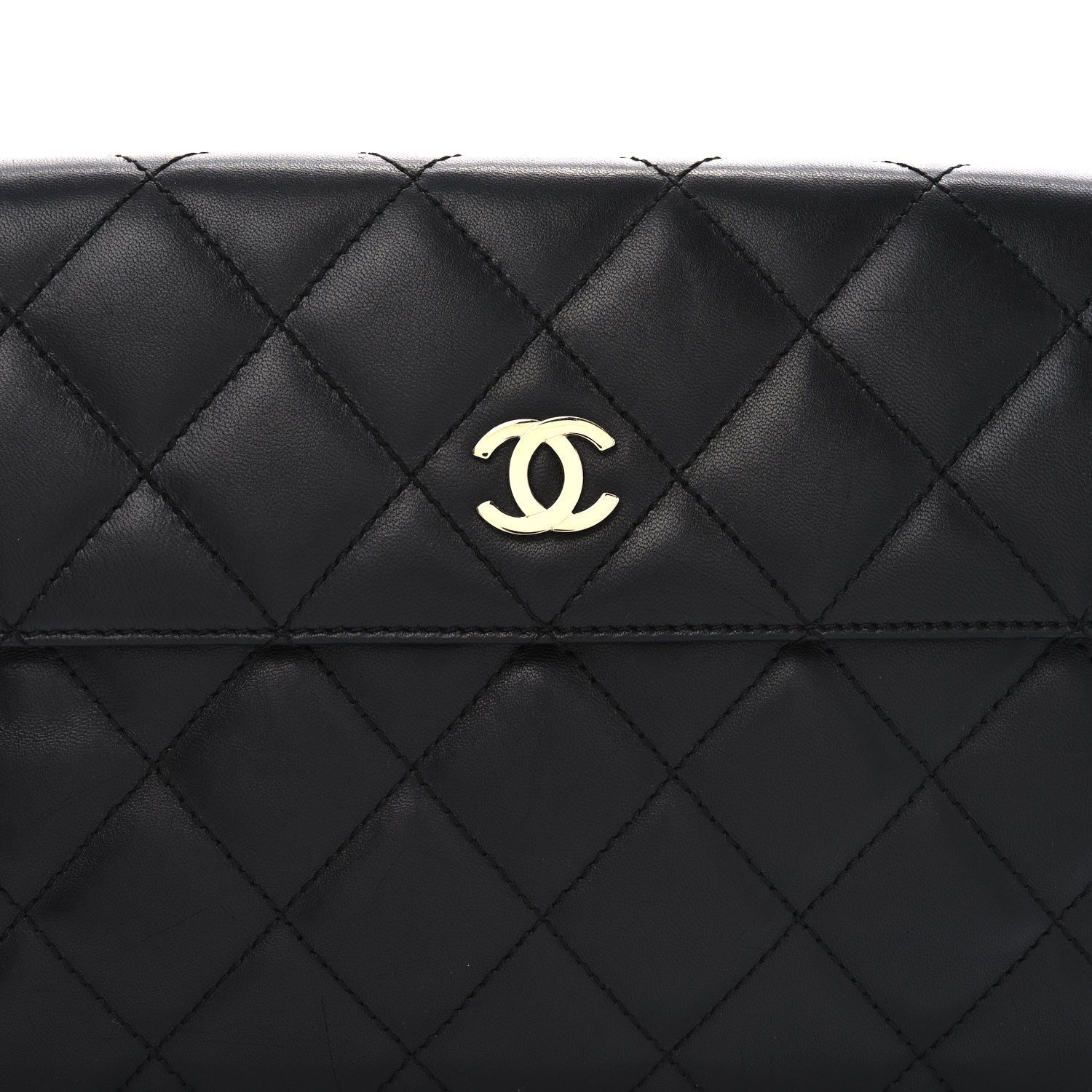 Chanel Lambskin Quilted Clutch Black 7 of 7