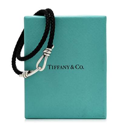 Tiffany Sterling Silver Leather Paloma Picasso Knot Braid Wrap Bracelet 4 of 4