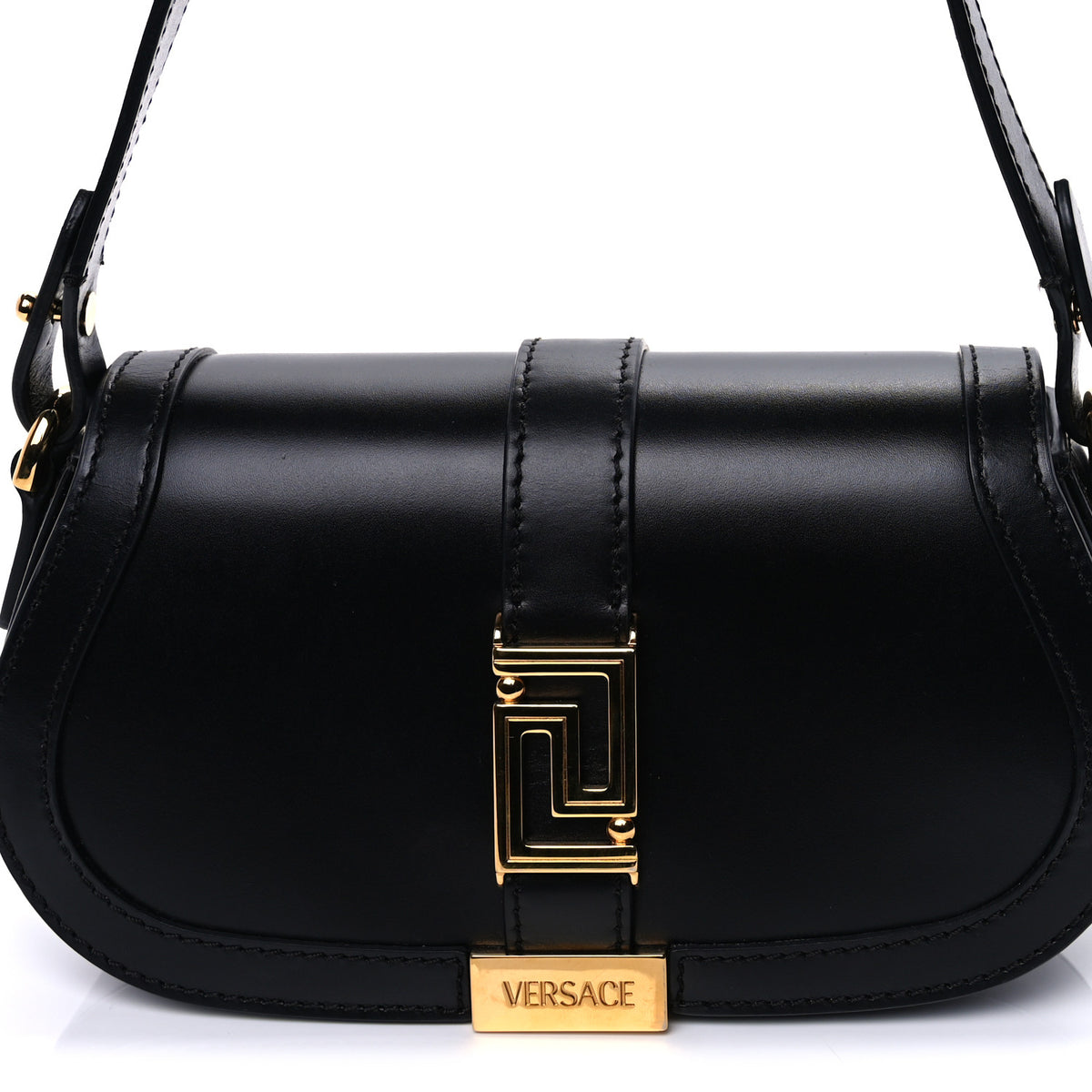 Versace Lambskin Mini Greca Goddess Shoulder Bag Black 6 of 8