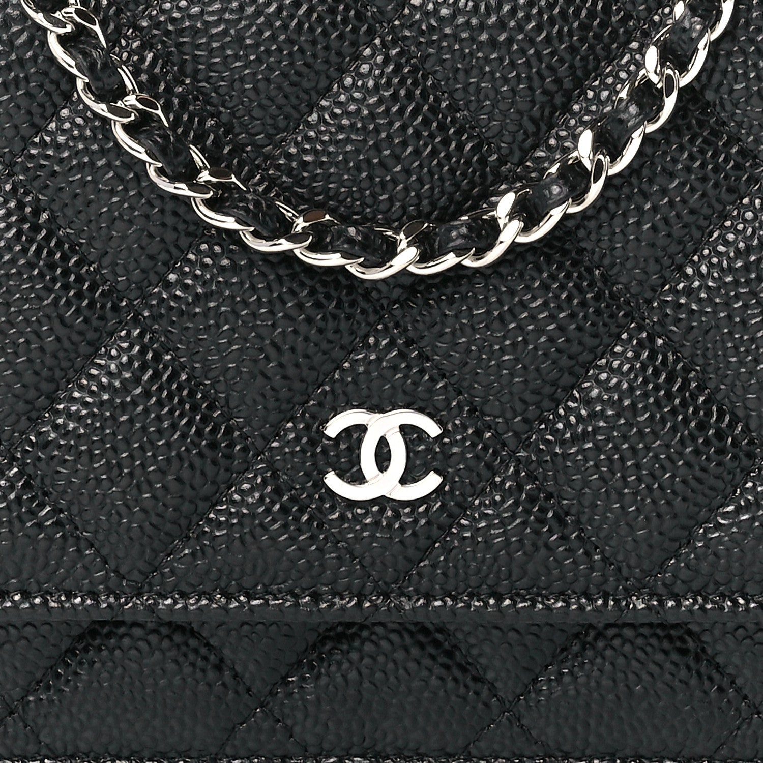 Chanel Caviar Quilted Wallet on Chain WOC Black 9 of 13
