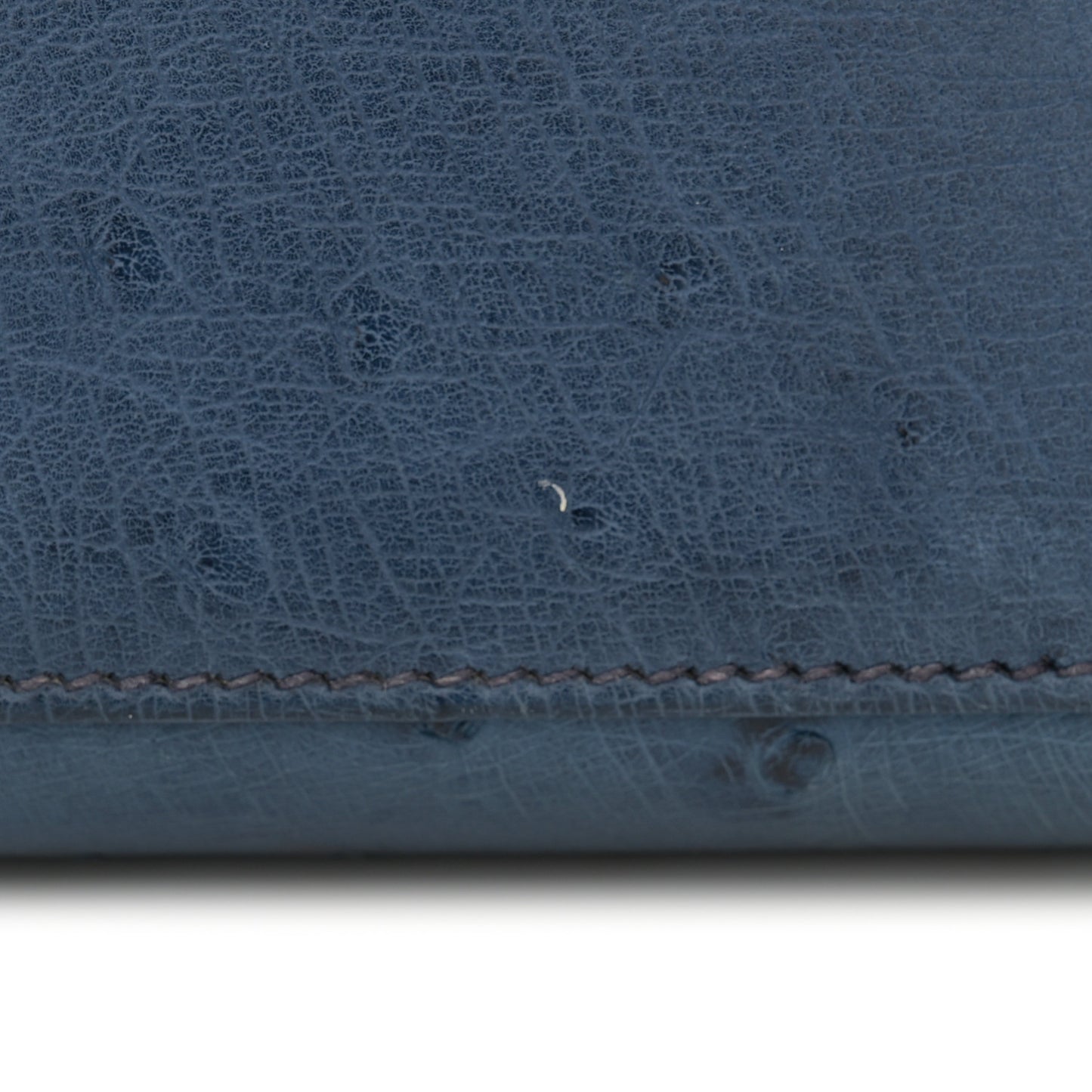 Ostrich Kelly Sellier 28 Bleu Roi