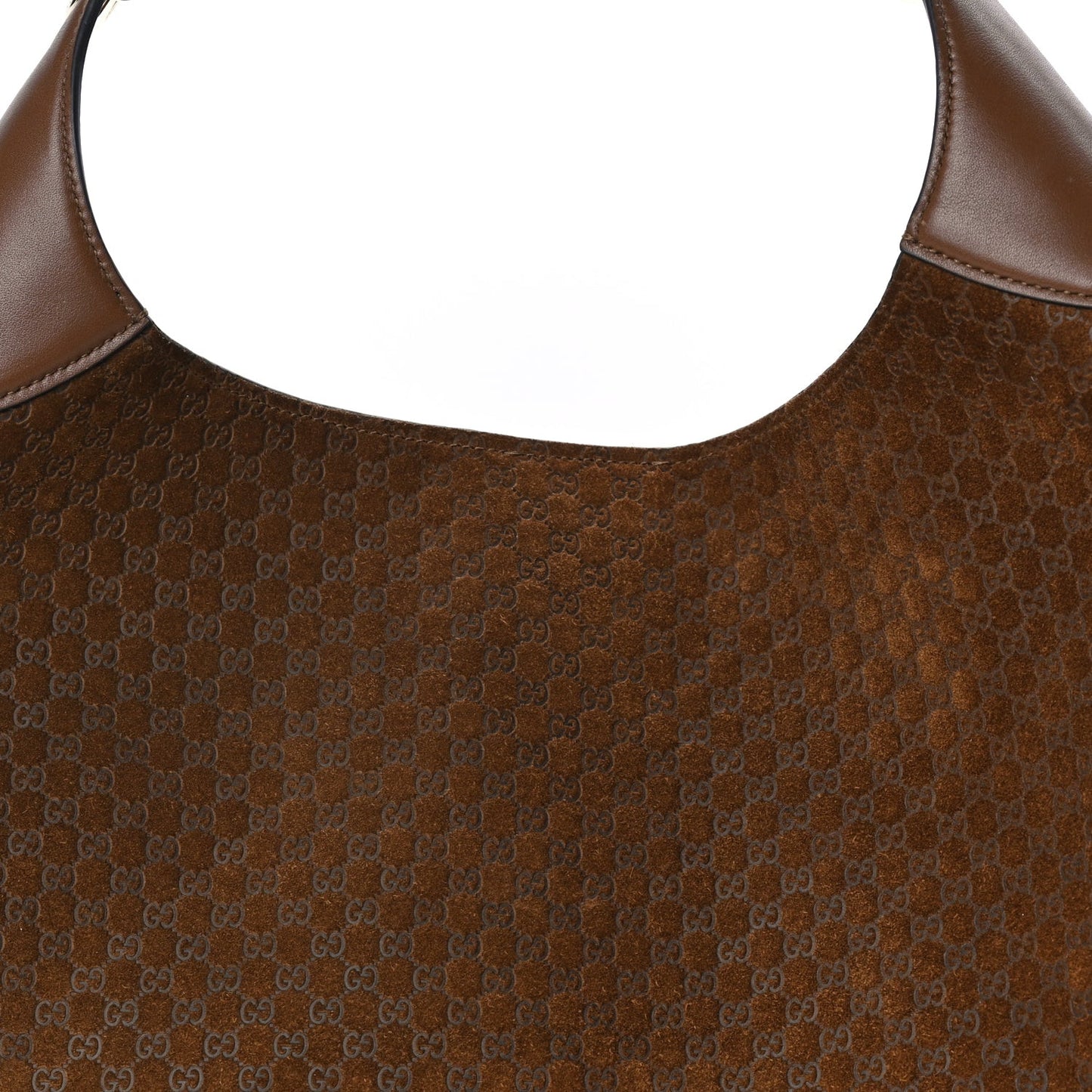 GG Suede B Large Shoulder Bag Brown