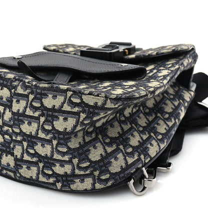 Christian Dior Grained Calfskin Oblique Mini Gallop Sling Bag Blue Black 8 of 8