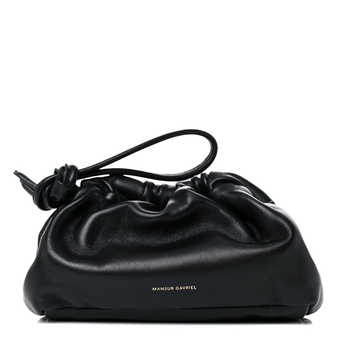 Lambskin Mini Cloud Wristlet Black Flamma