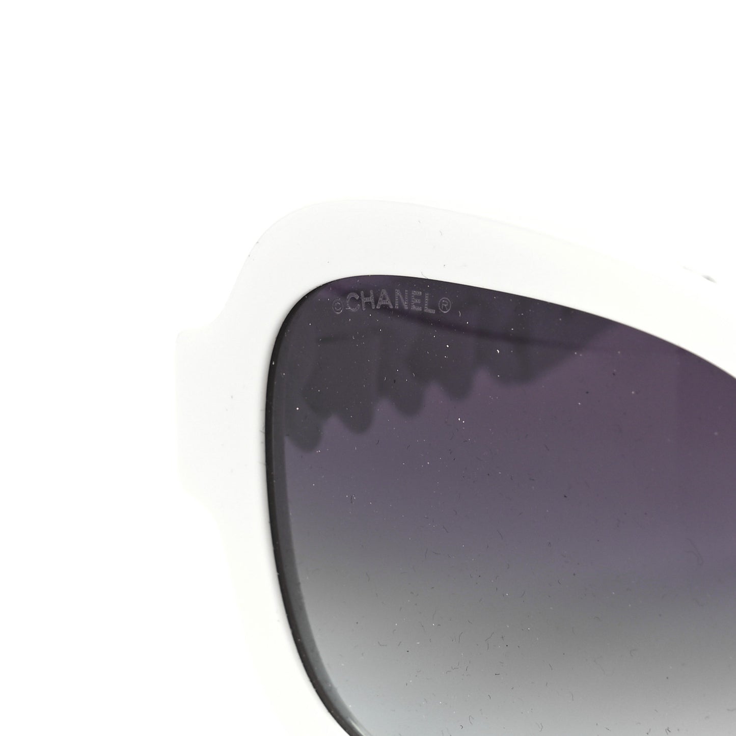 Acetate Chain Sunglasses 5465-Q White