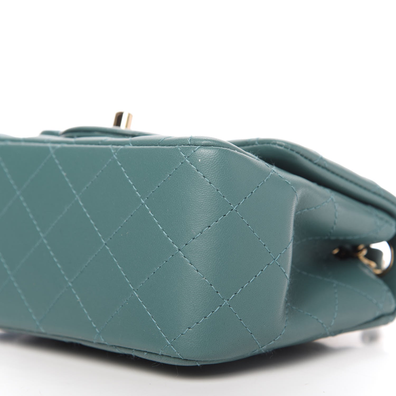 Chanel Lambskin Quilted Mini Square Flap Green 7 of 11