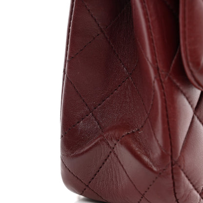 Chanel Lambskin Quilted Medium Double Flap Burgundy 11 of 13