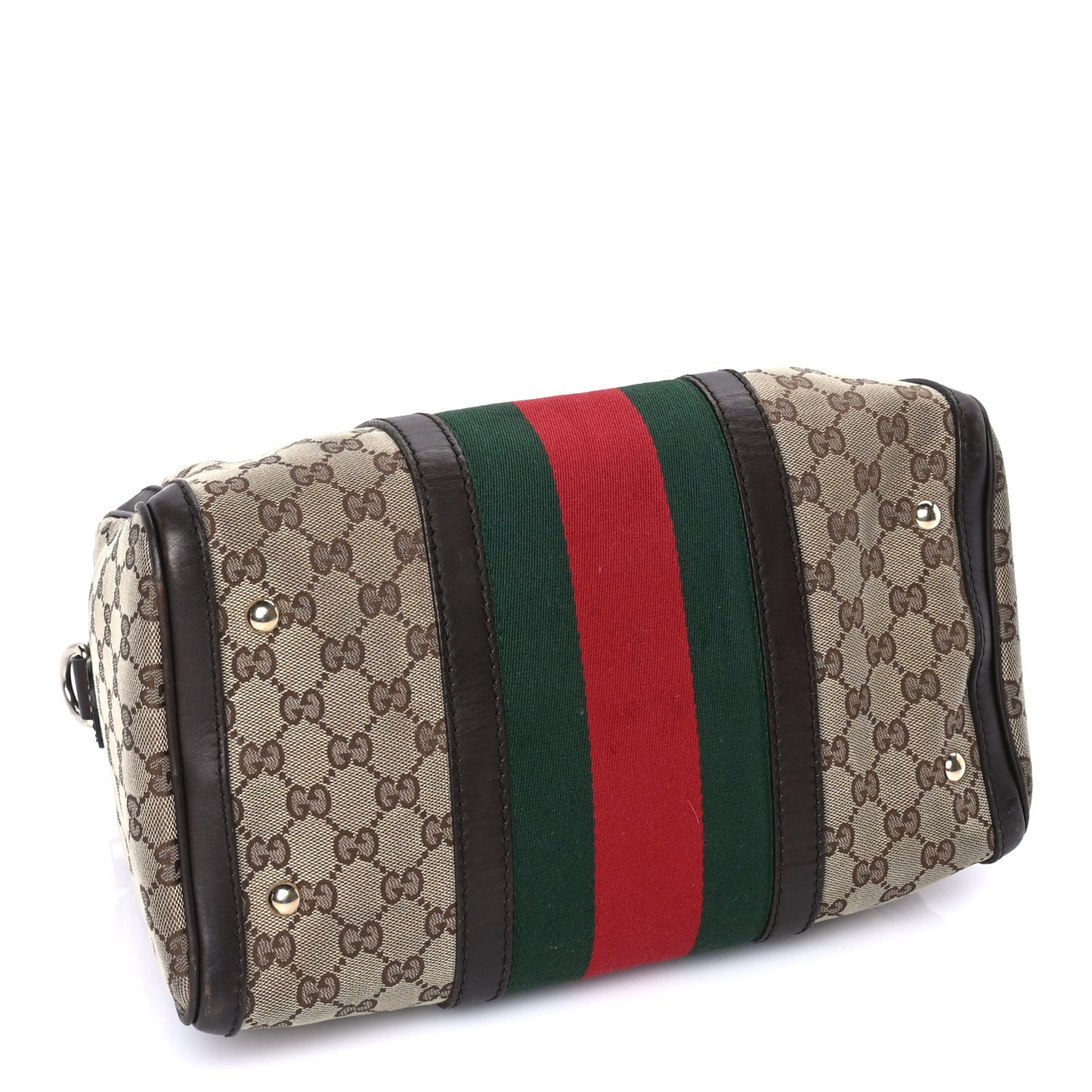 Monogram Selleria Calfskin Vintage Web Medium Boston Beige Ebony Cocoa Beige Ebony Cocoa