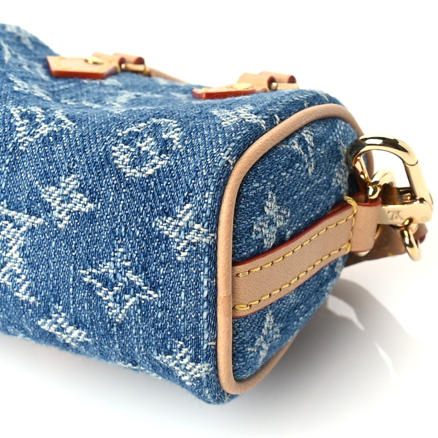 Monogram Micro Speedy Bag Charm Denim Sunset Blue