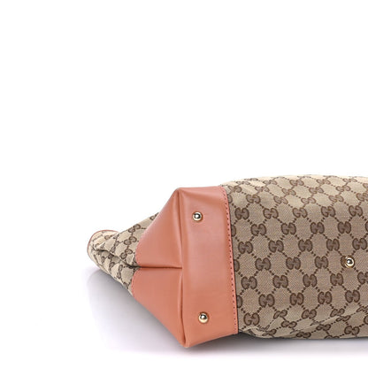 Gucci Monogram Large Heart Bit Charm Top Handle Tote Coral 8 of 9