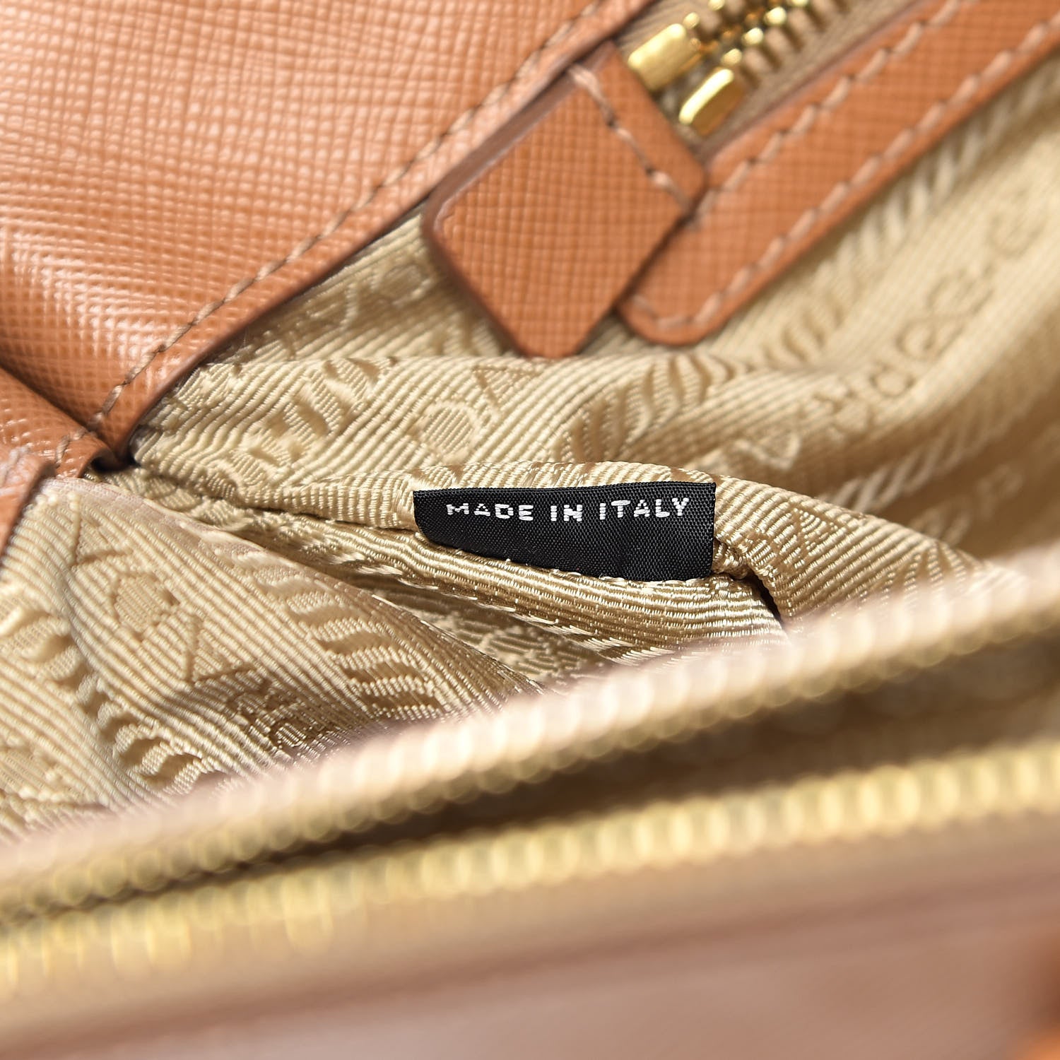 Prada Saffiano Lux Large Galleria Double Zip Tote Caramel 7 of 20