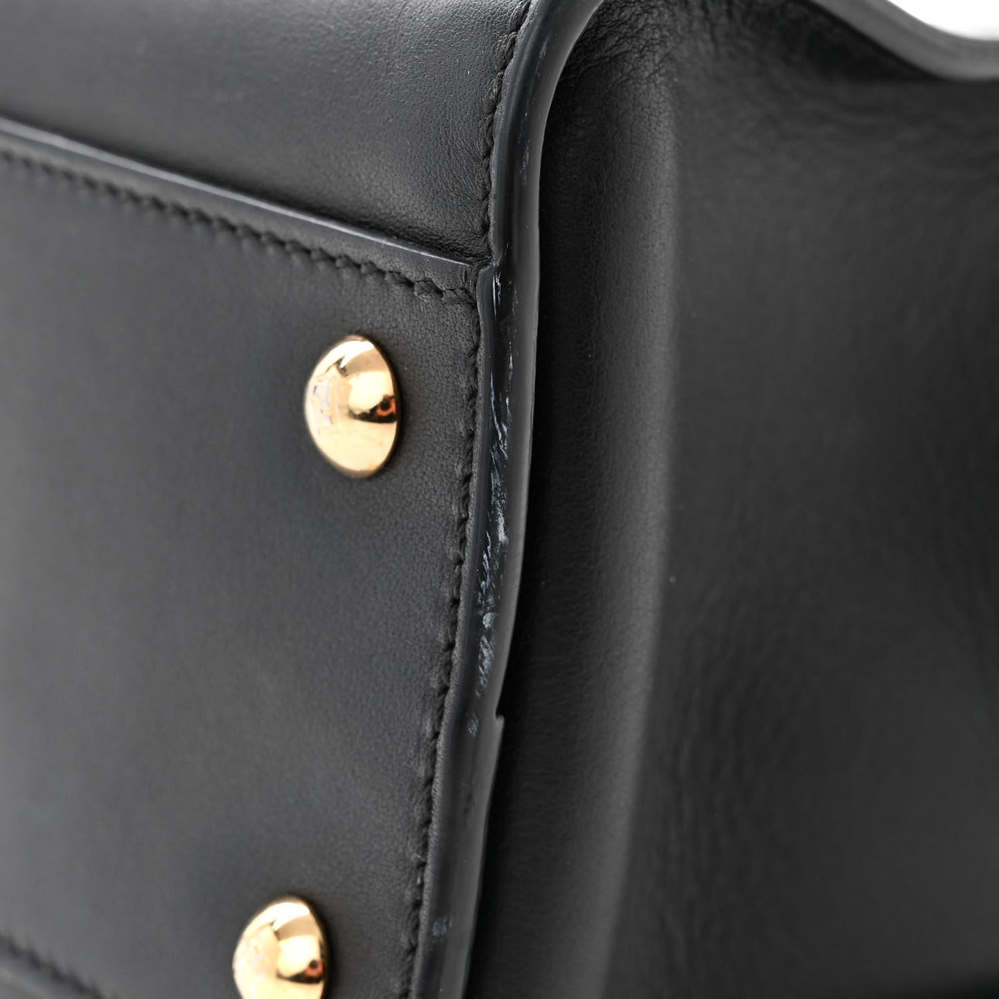 Vitello Seta Shiny Nappa Medium Peekaboo Iconic Satchel Black