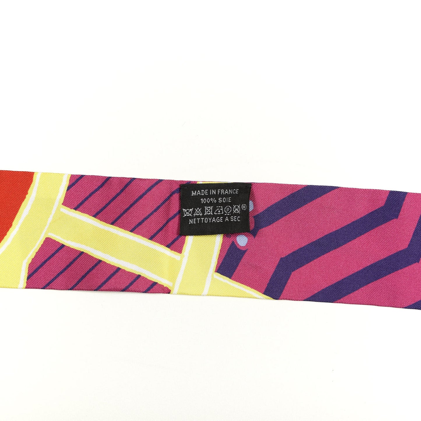 Silk Jeu de Soie Uniforme Twilly Fuchsia Rouge Multi