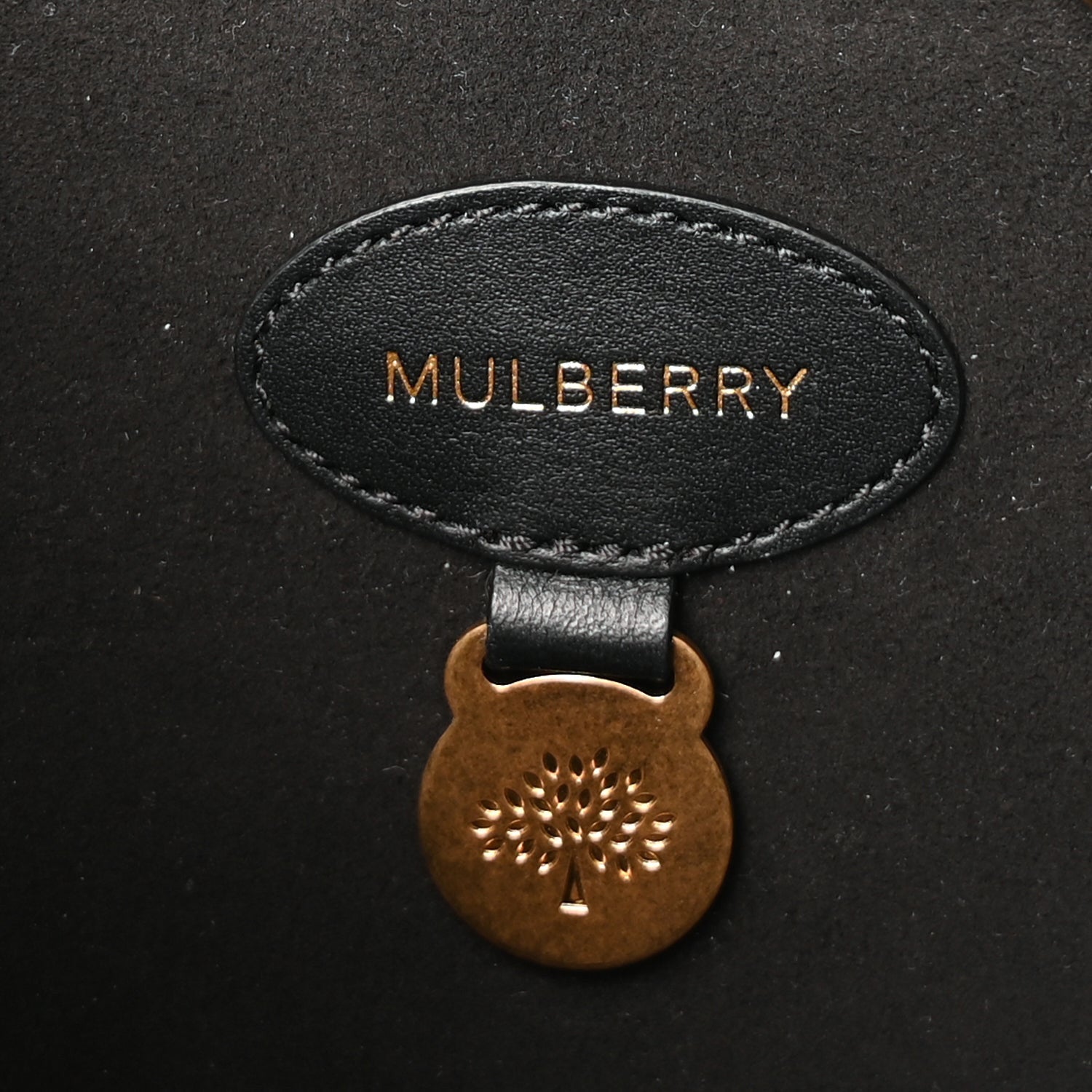 Mulberry Monogram Smooth Calfskin Canvas Print Bayswater  Black 5 of 8