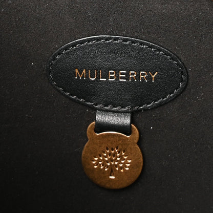 Mulberry Monogram Smooth Calfskin Canvas Print Bayswater  Black 5 of 8