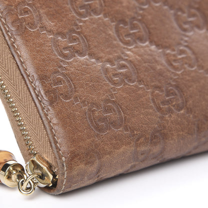 Gucci Guccissima Bamboo Tassel Zip Around Wallet Light Brown 11 of 15