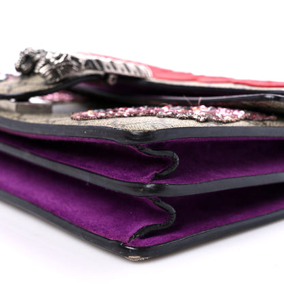 Gucci GG Supreme Monogram Embroidered Small Dionysus Shoulder Bag Purple 9 of 15