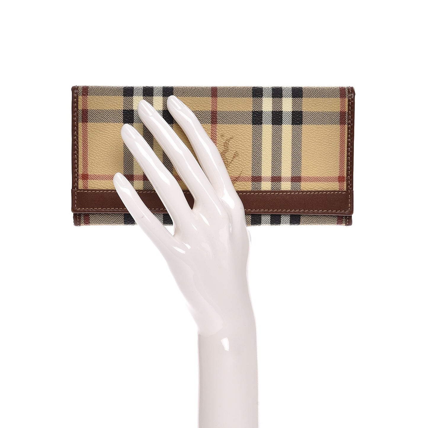 Haymarket Check Continental Wallet Brown