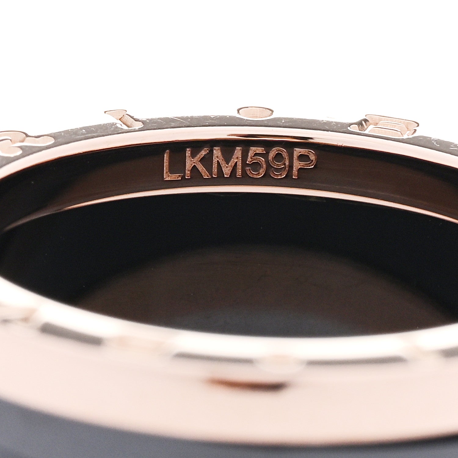 Bulgari 18K Rose Gold Black Ceramic B.Zero1 Four-Band Ring 52 6 5 of 7