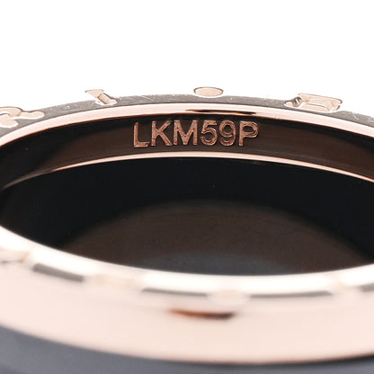 Bulgari 18K Rose Gold Black Ceramic B.Zero1 Four-Band Ring 52 6 5 of 7