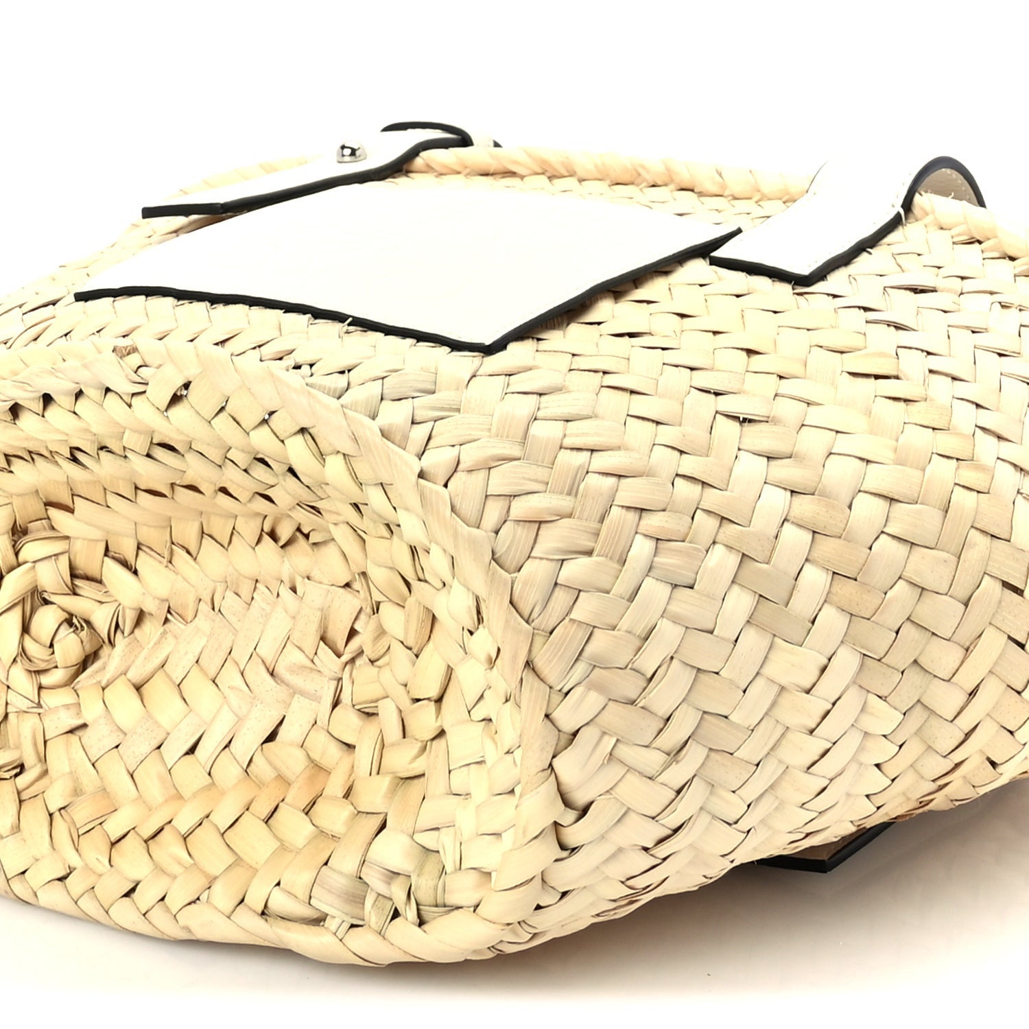 Loewe Raffia Small Basket Tote Bag  Natural White 8 of 8