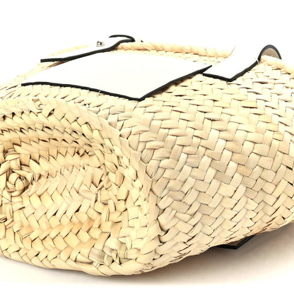 Loewe Raffia Small Basket Tote Bag  Natural White 8 of 8
