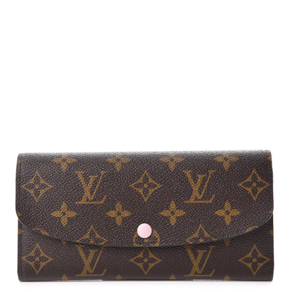 Louis Vuitton Monogram Emilie Wallet Rose Ballerine 1 of 8