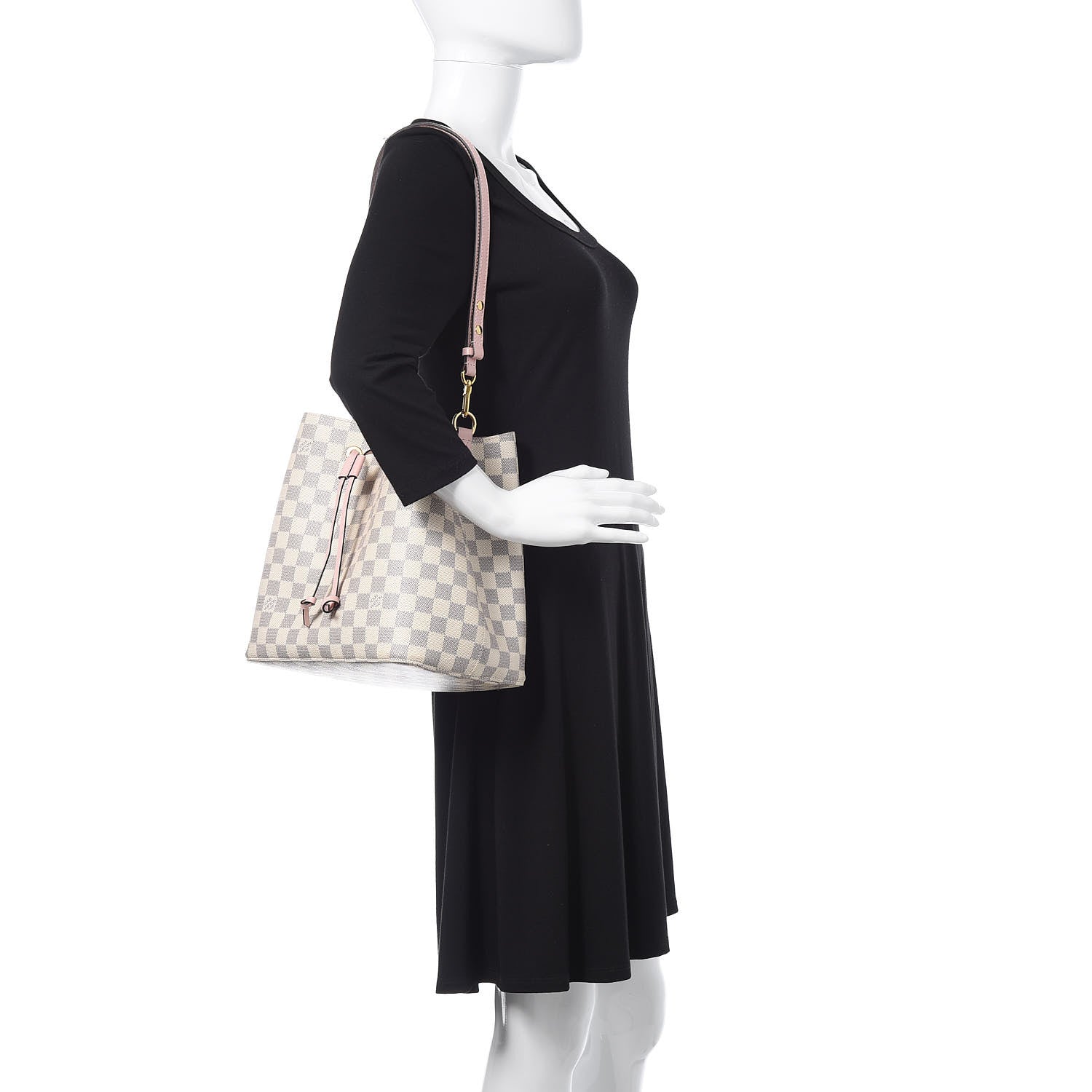 Louis Vuitton Damier Azur Neonoe MM Eau De Rose 2 of 10