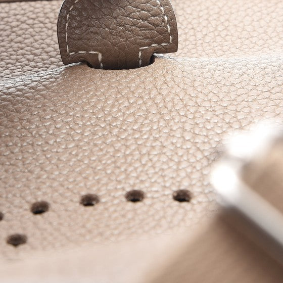 Hermes Taurillon Clemence Evelyne III GM Etoupe 7 of 12