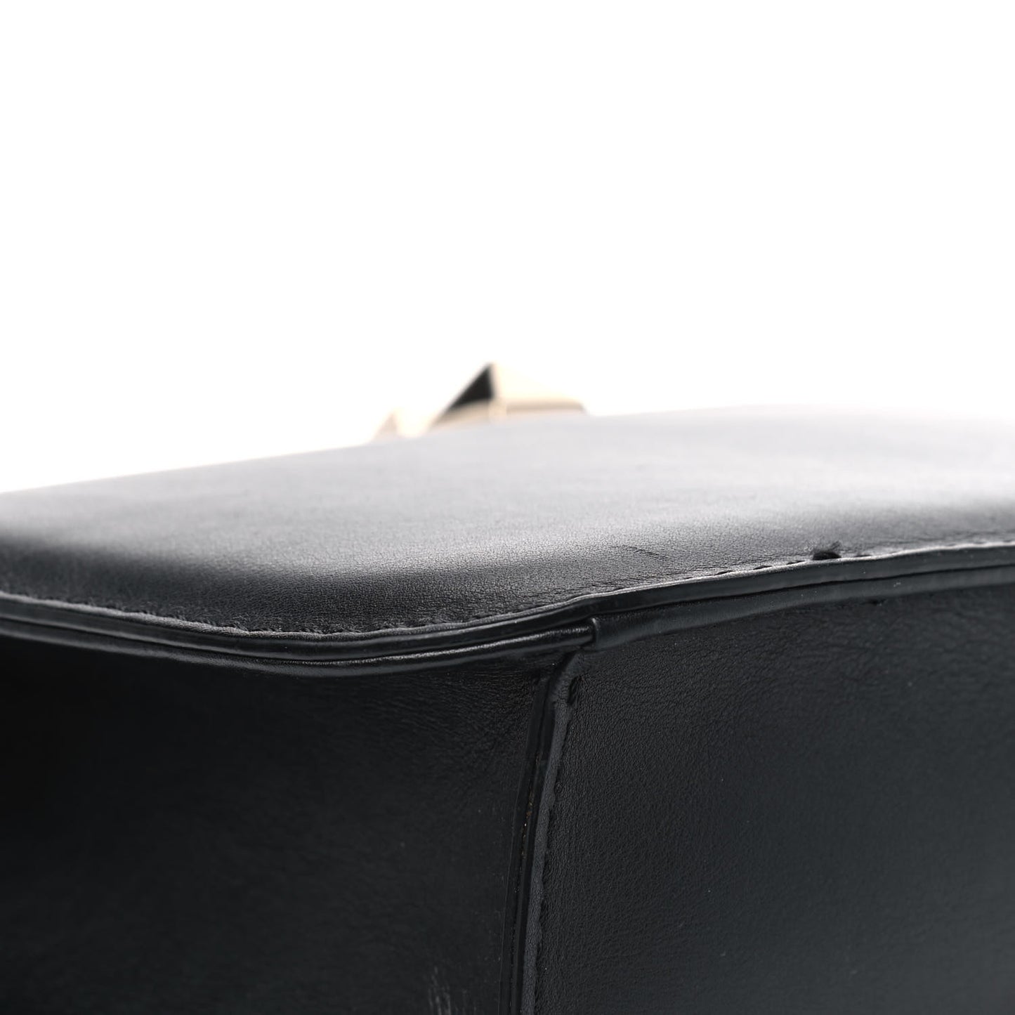 Vitello Medium Glam Lock Rockstud Flap Black