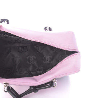 Chanel Calfskin Quilted Large Cambon Bowler Pink Black 5 of 12